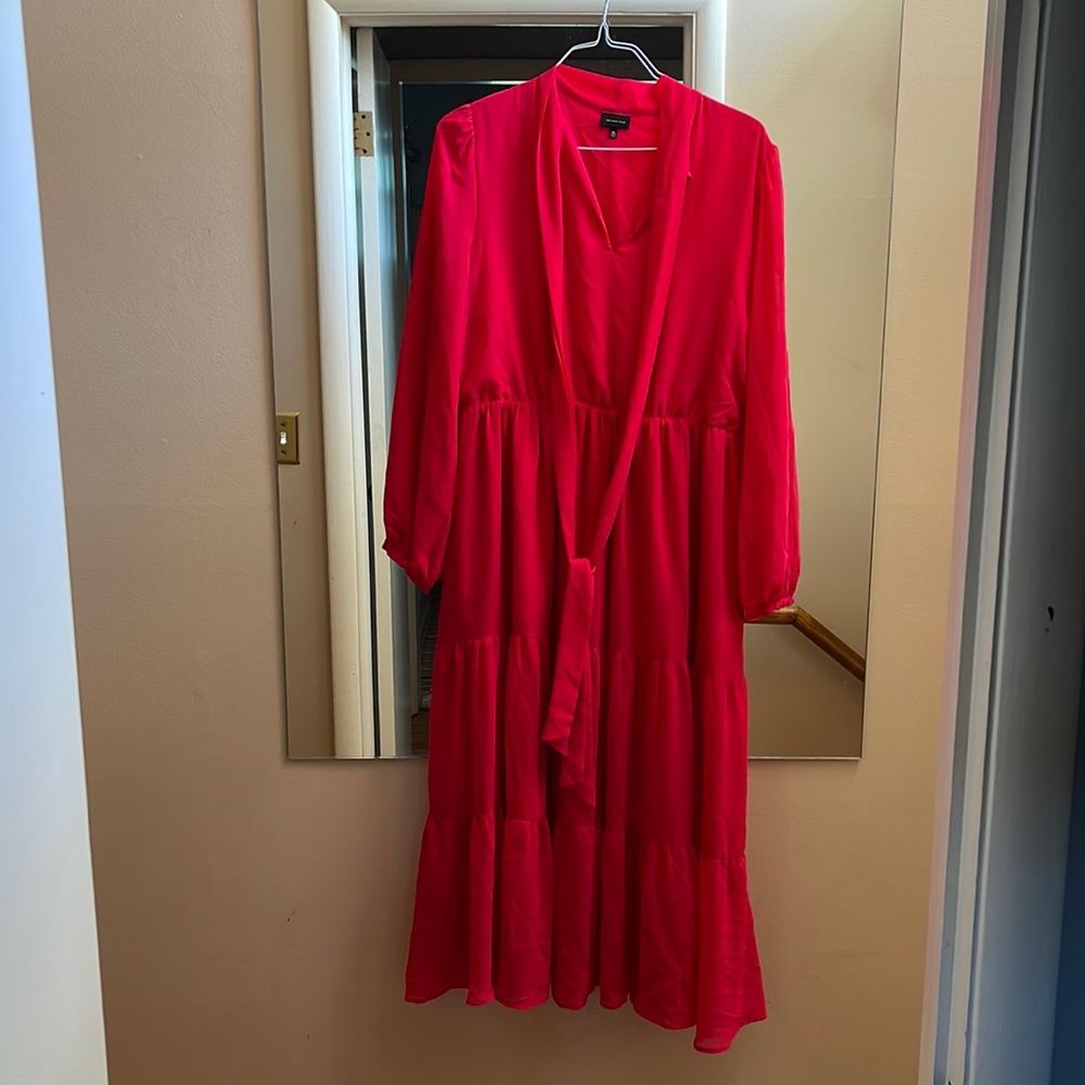 Womens midi dress high neck